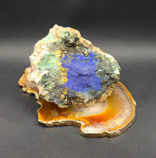 Crystallised Azurite with Malachite