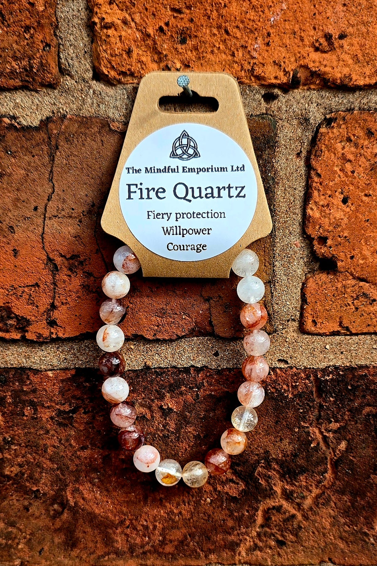 Fire Quartz 8mm Crystal Bracelet