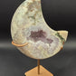 Pink Amethyst Moon on Stand