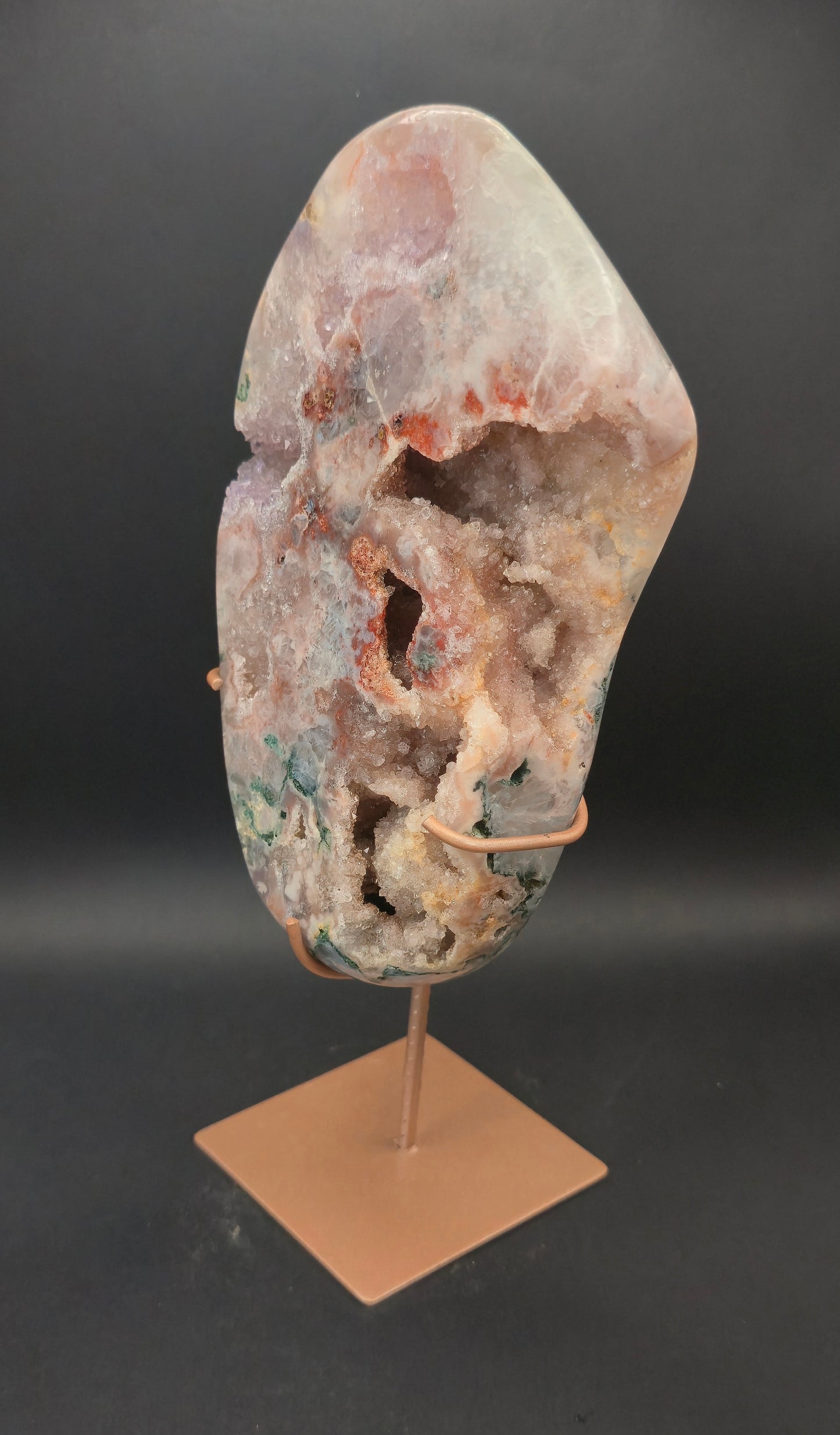 Pink Amethyst Slab on Stand