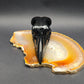 Obsidian Raven Skull Carving
