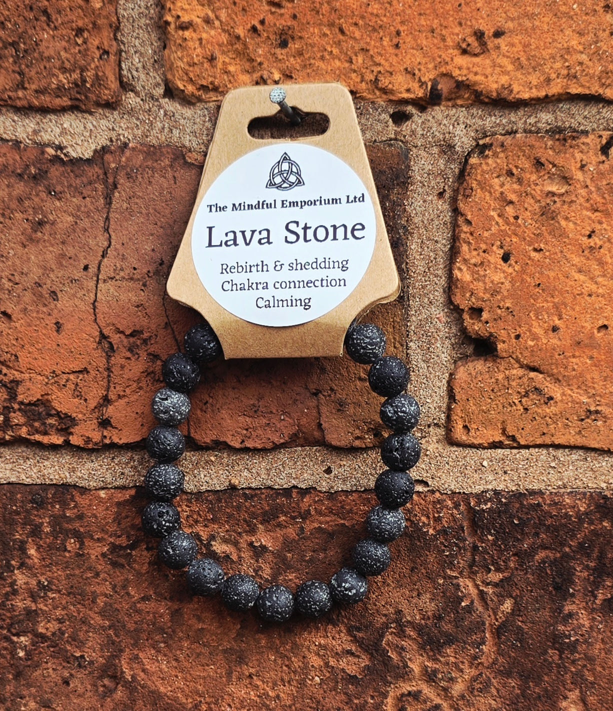 Lava Stone 8mm Crystal Bracelet