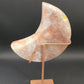 Pink Amethyst Moon on Stand