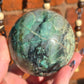 Rare Turquoise in Quartz Sphere