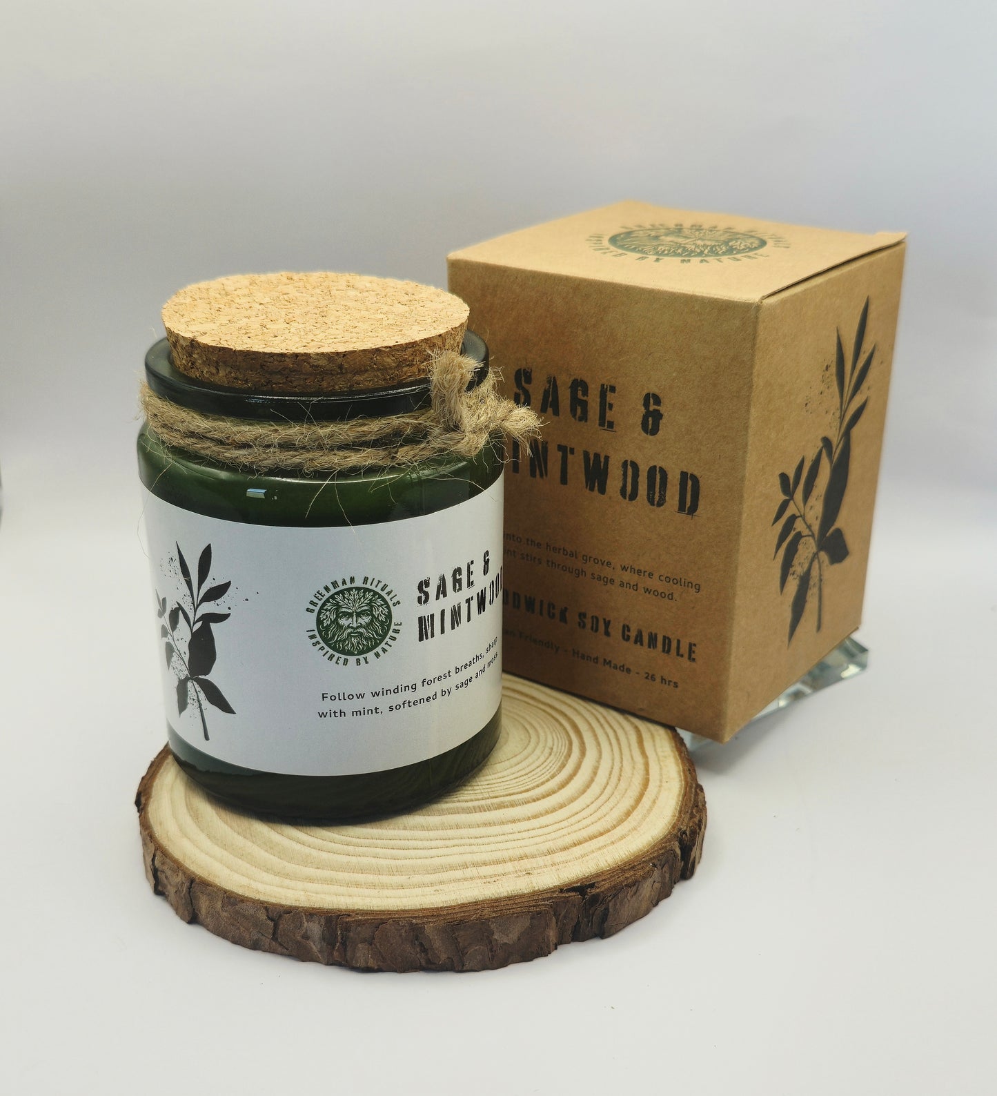 Green Man Sage & Mintwood Soy Wax Candle