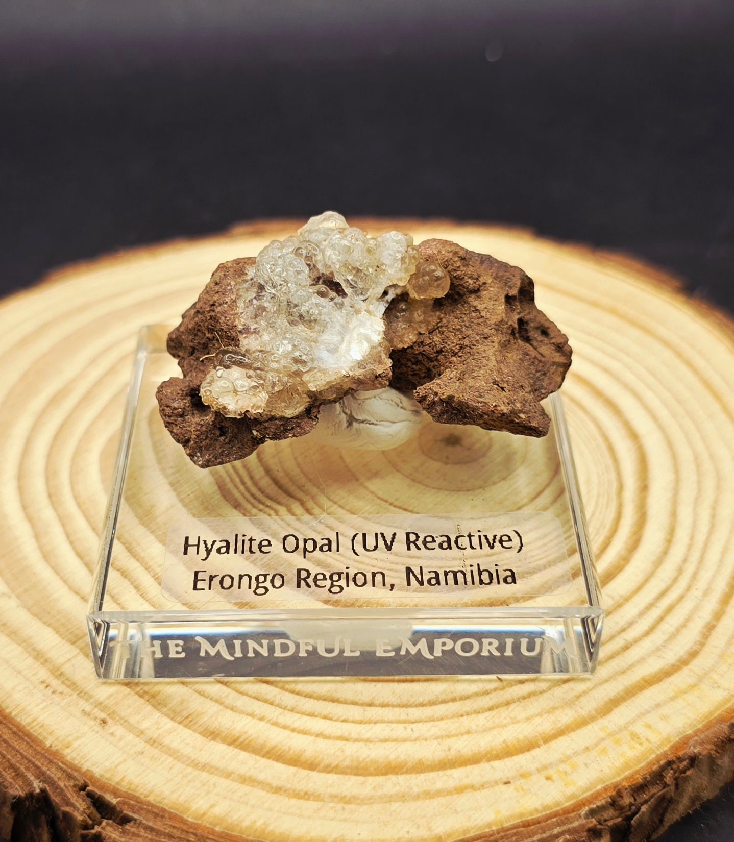 Hyalite Opal (UV Reactive) Specimen