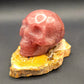 Strawberry Quartz Skull
