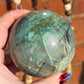 Rare Turquoise in Quartz Sphere