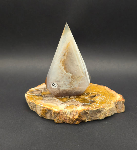 Agate Diamond with Druzy Pocket