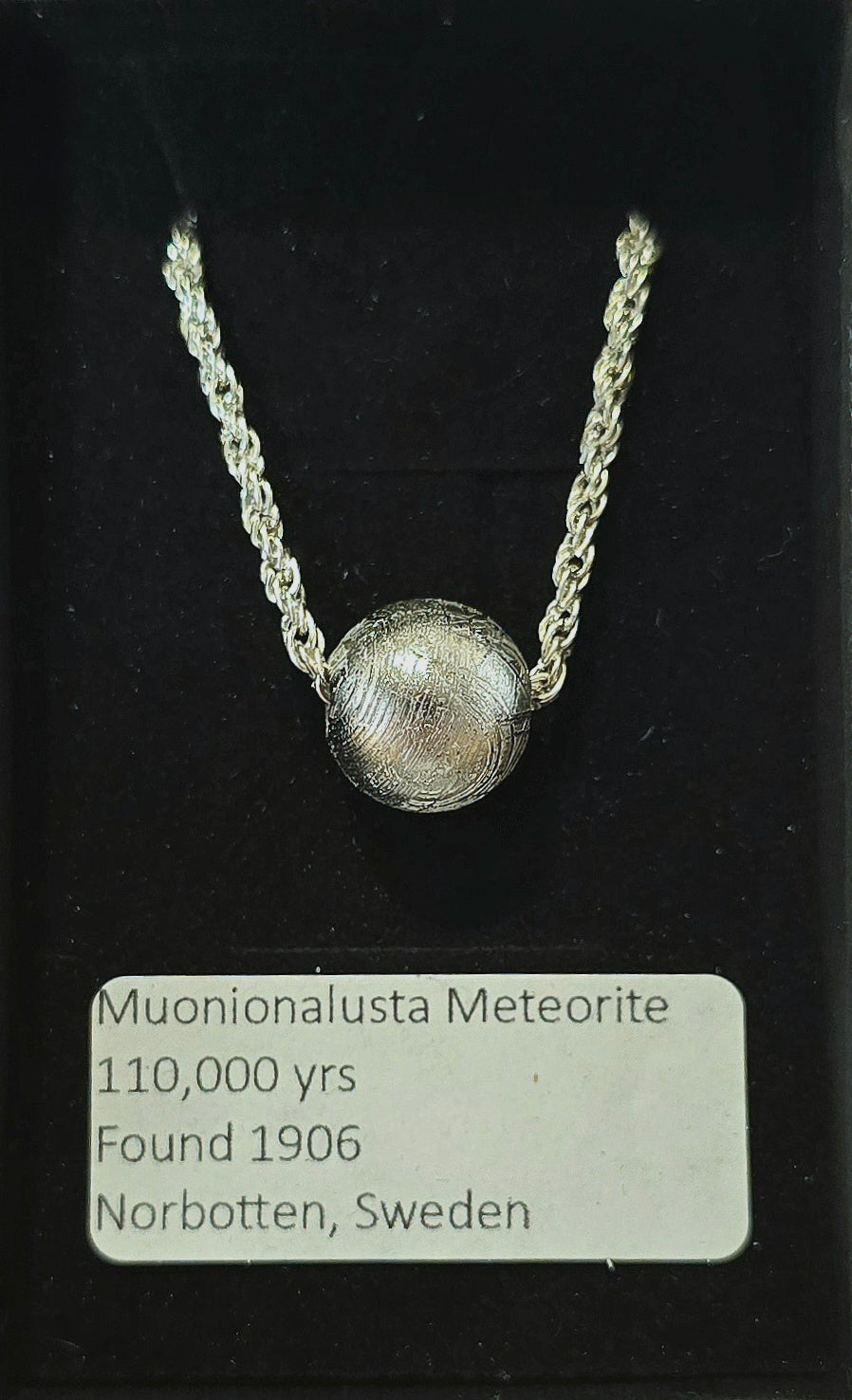 Muonionalusta Meteorite Pendant - (Ball)