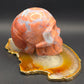 Pink Agate Skull